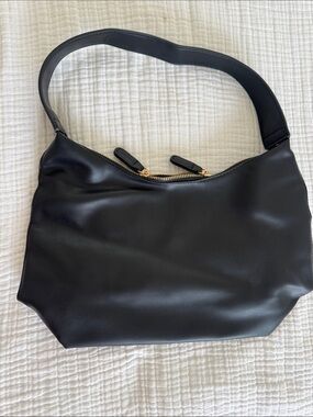 Amazon Black Shoulder Hobo Bag with Gold Hardware